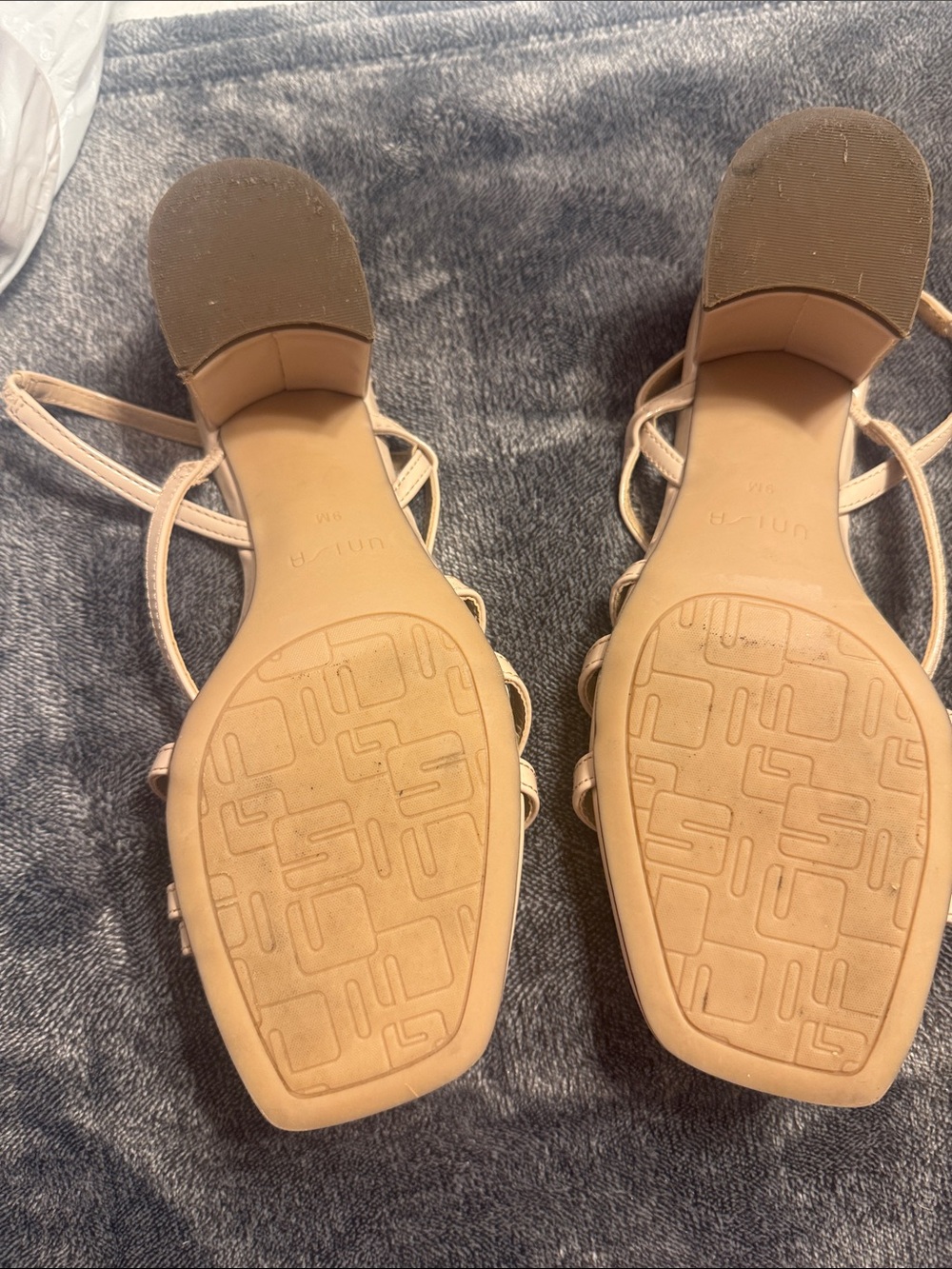 Unisa Blush Pink Strappy Square-Toe Sandals - Picture 3 of 4
